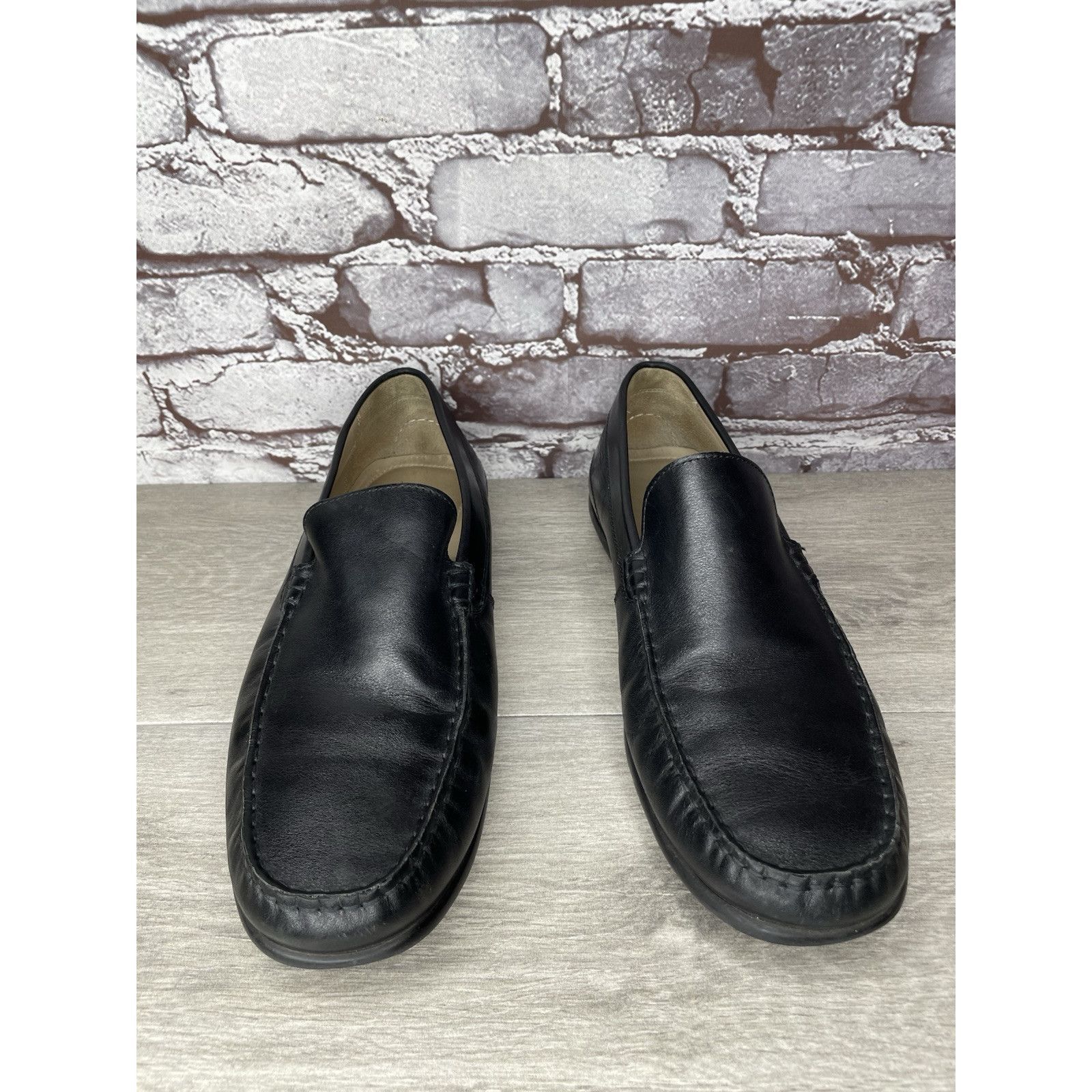 Ecco ECCO Black Leather Driving Loafers Mens Size 44 US 10-10.5 C Size US 11 / EU 44 - 15 Thumbnail