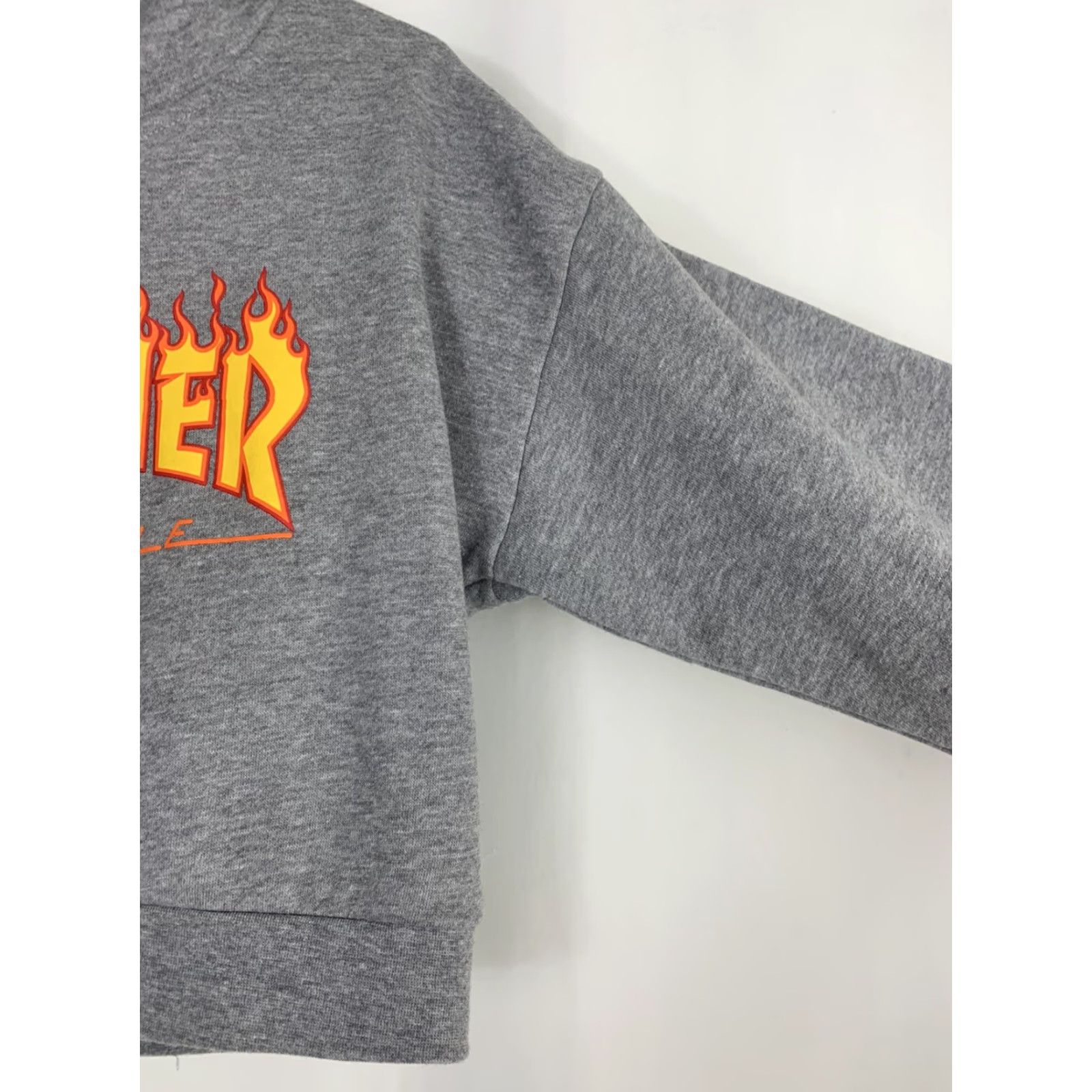 Thrasher VINTAGE Thrasher Hoodie Womens XS Gray Cropped Orange Flames Drawstring Sudden gray spots noted? Size XS / US 0-2 / IT 36-38 - 3 Thumbnail