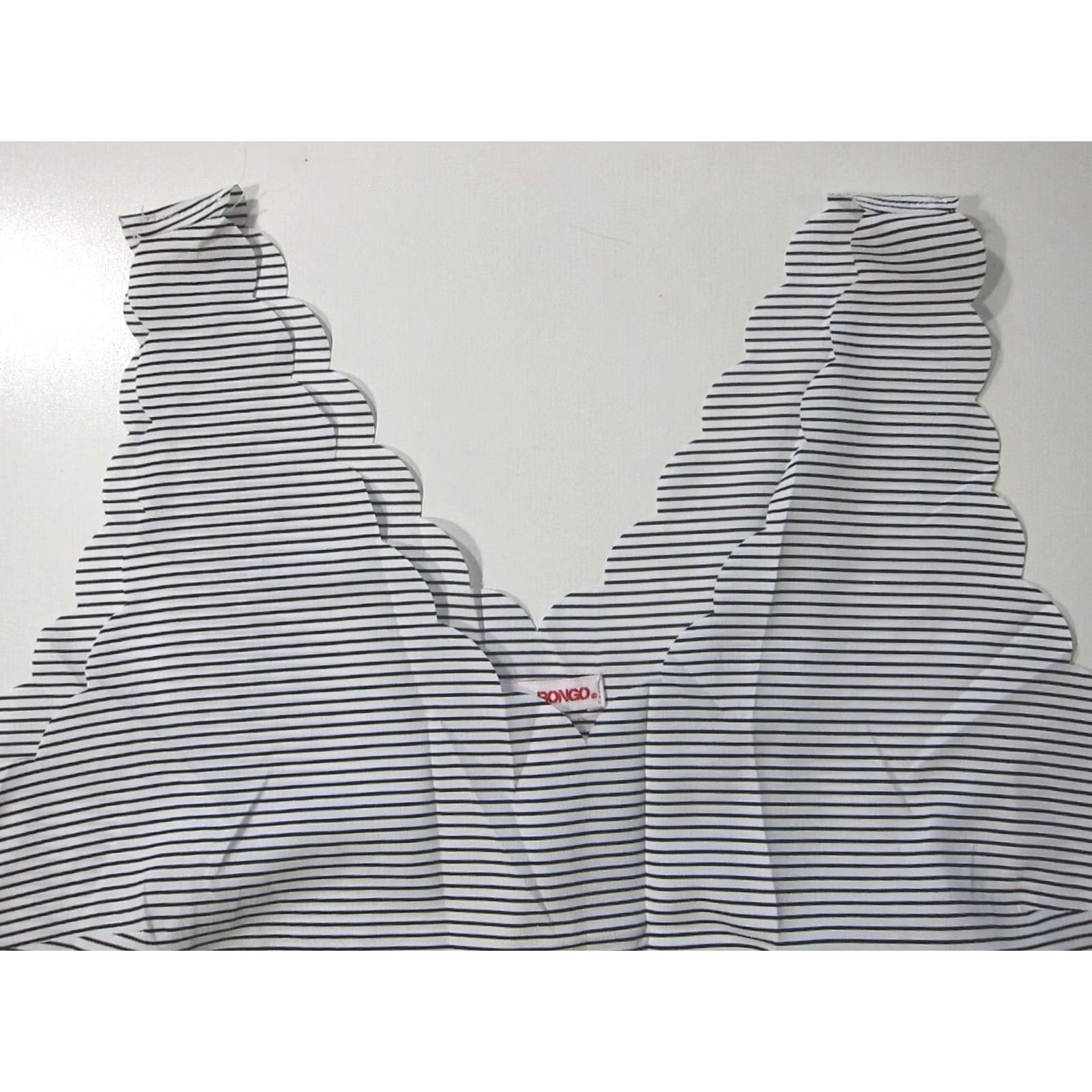 Vintage NWT Bongo Lightweight Black White Stripe Tank Top Blouse L Size L / US 10 / IT 46 - 4 Thumbnail