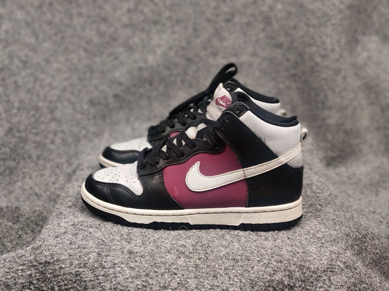 Nike Nike Dunk High Black Summit Rosewood Leather Sneakers Shoes Size US 7 / IT 37 - 10 Thumbnail