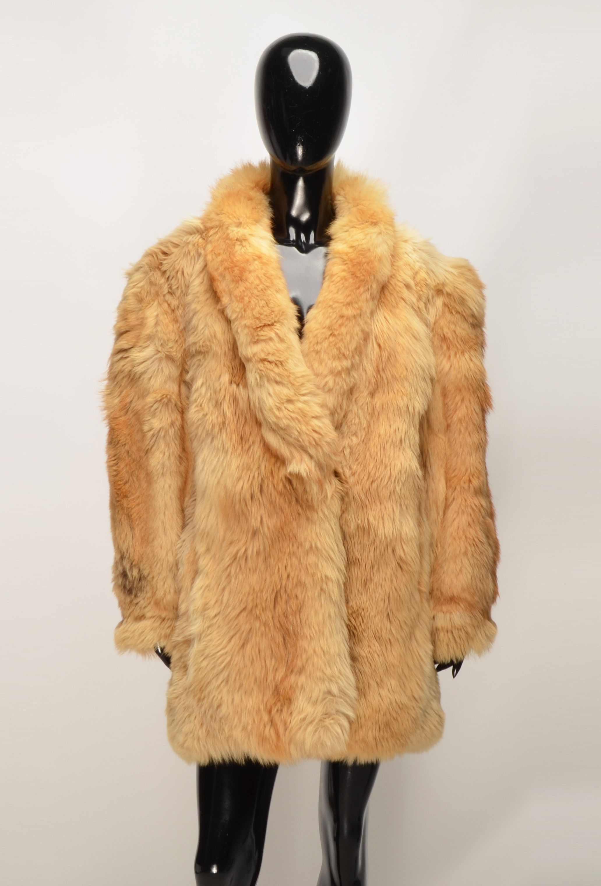 Vintage Vintage 80's Real Fur Glam Beige Tan Coat Luxe Classic Size L / US 10 / IT 46 - 1 Thumbnail