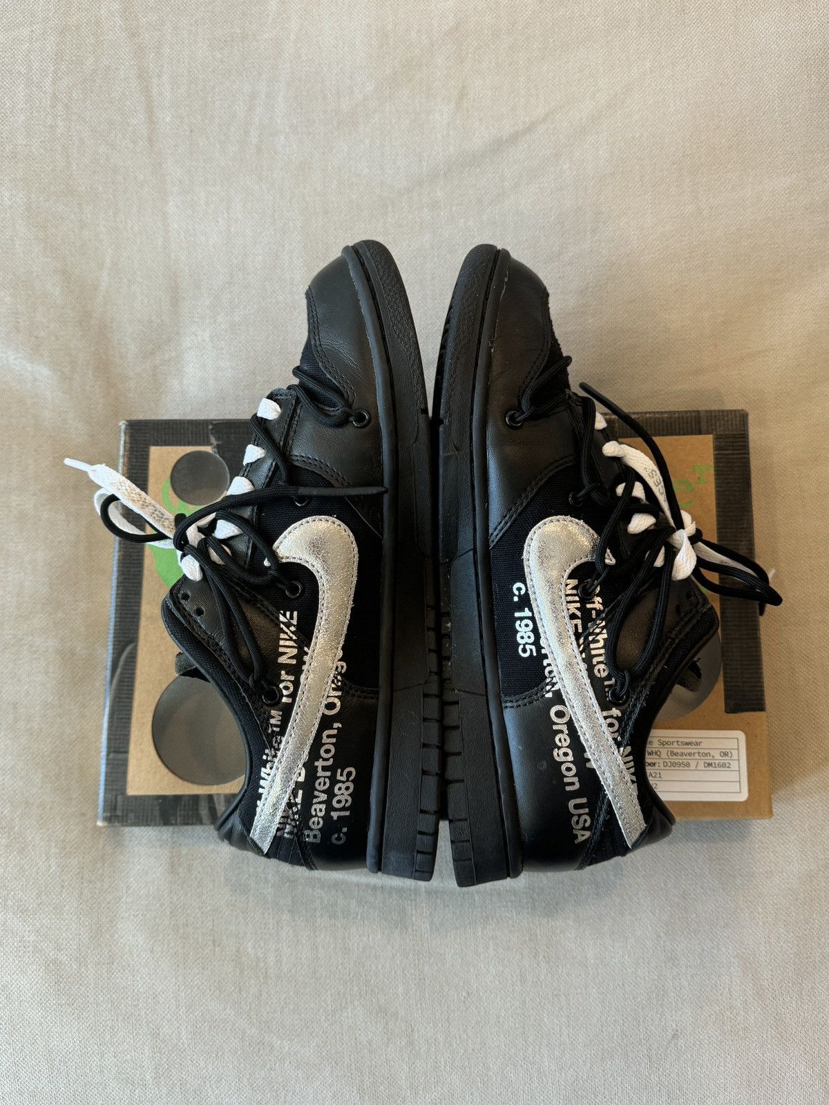 Nike × Off-White Nike x Off-White Dunk Low Lot 50 Sneaker Size US 8.5 / EU 41-42 - 2 Thumbnail
