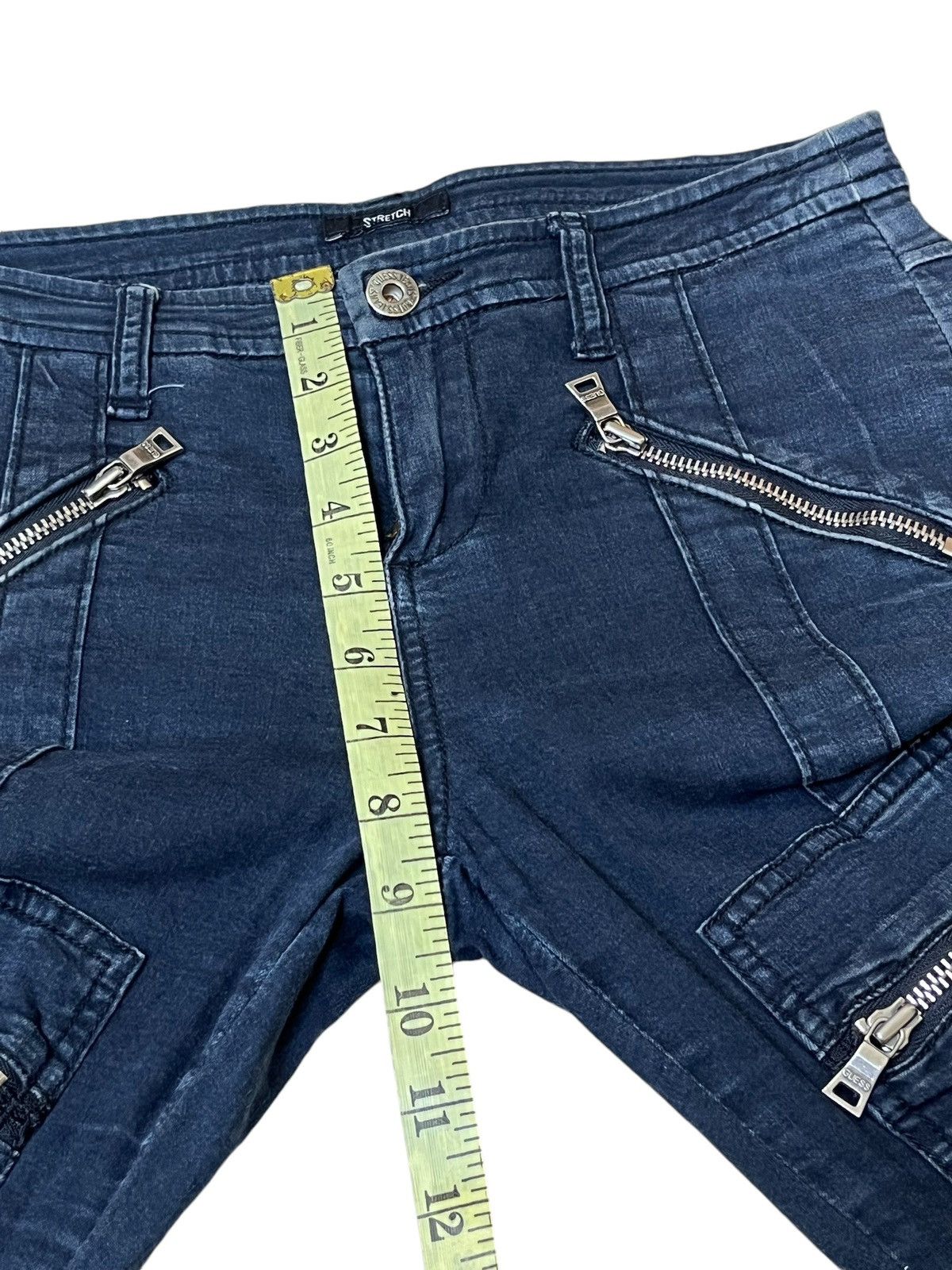 Guess SICK🔥GUESS PUNK GOTHIC BONDAGE MULTIPOCKET STRETCH JEANS Size US 28 / EU 44 - 14 Thumbnail