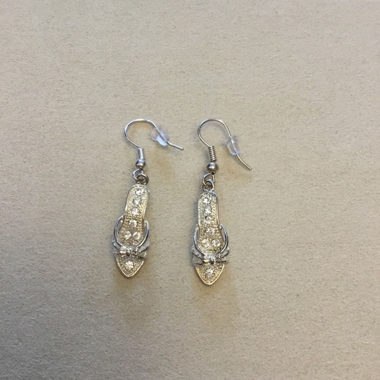 Other Silver High-Heel Shoes Crystals Earrings Size ONE SIZE - 2 Thumbnail