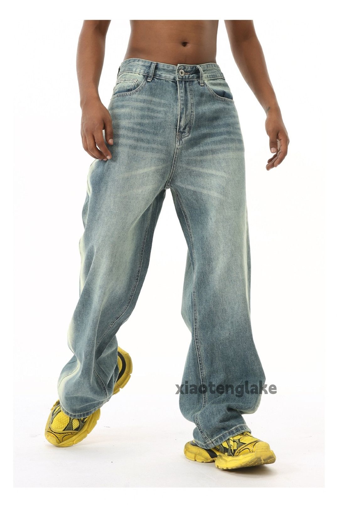 Jean × Vintage washed faded y2k skate hiphop loose baggy jeans Size US 32 / EU 48 - 1 Thumbnail