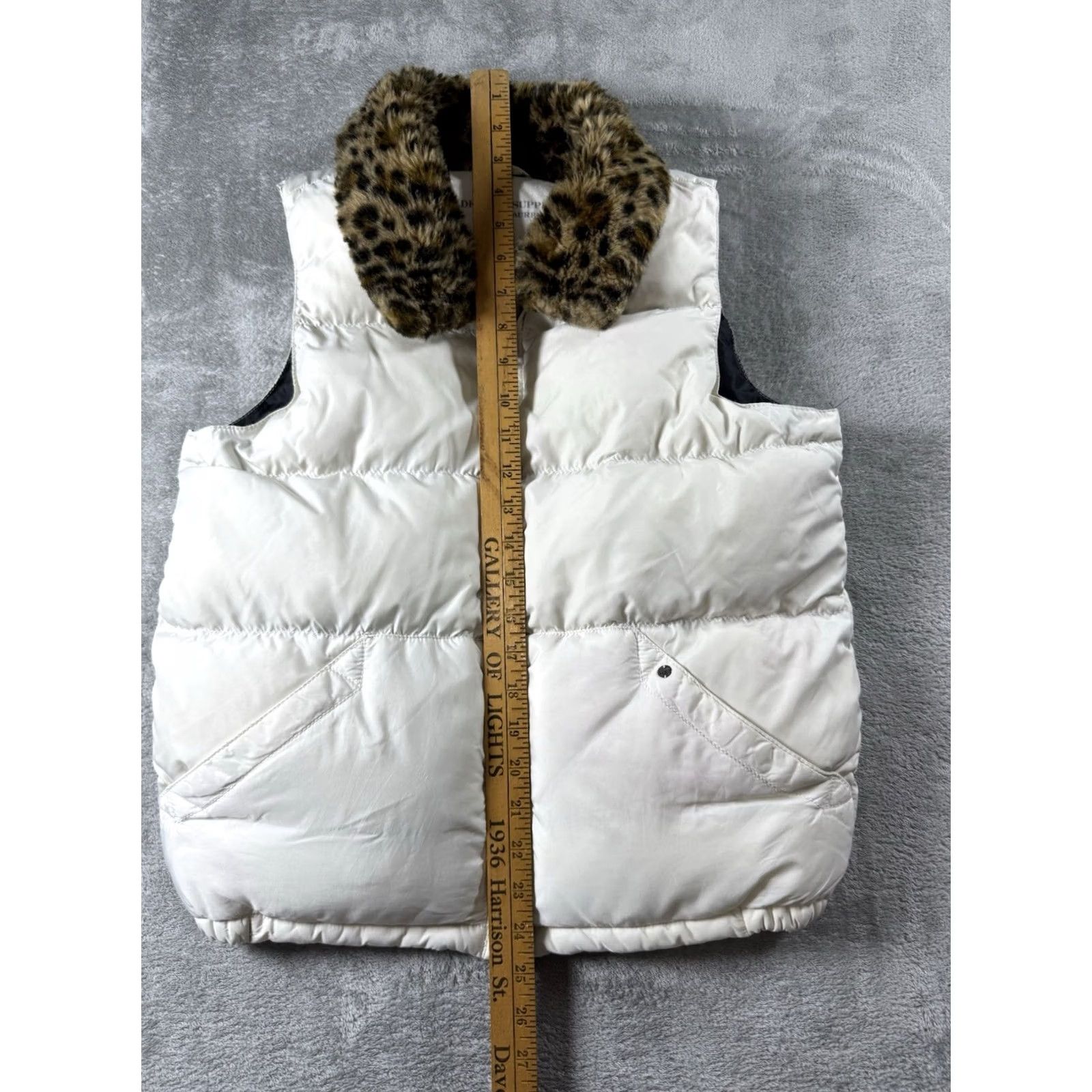Ralph Lauren VINTAGE Ralph Lauren Vest White Denim and Supply Fur Collar 90s Y2K Preppy Money M Womens Size M / US 6-8 / IT 42-44 - 2 Thumbnail