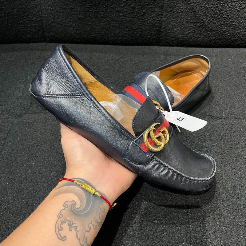 Gucci Gucci Horsebit Navy Loafers for Men Size US 9.5 / EU 42-43 - 9 Thumbnail