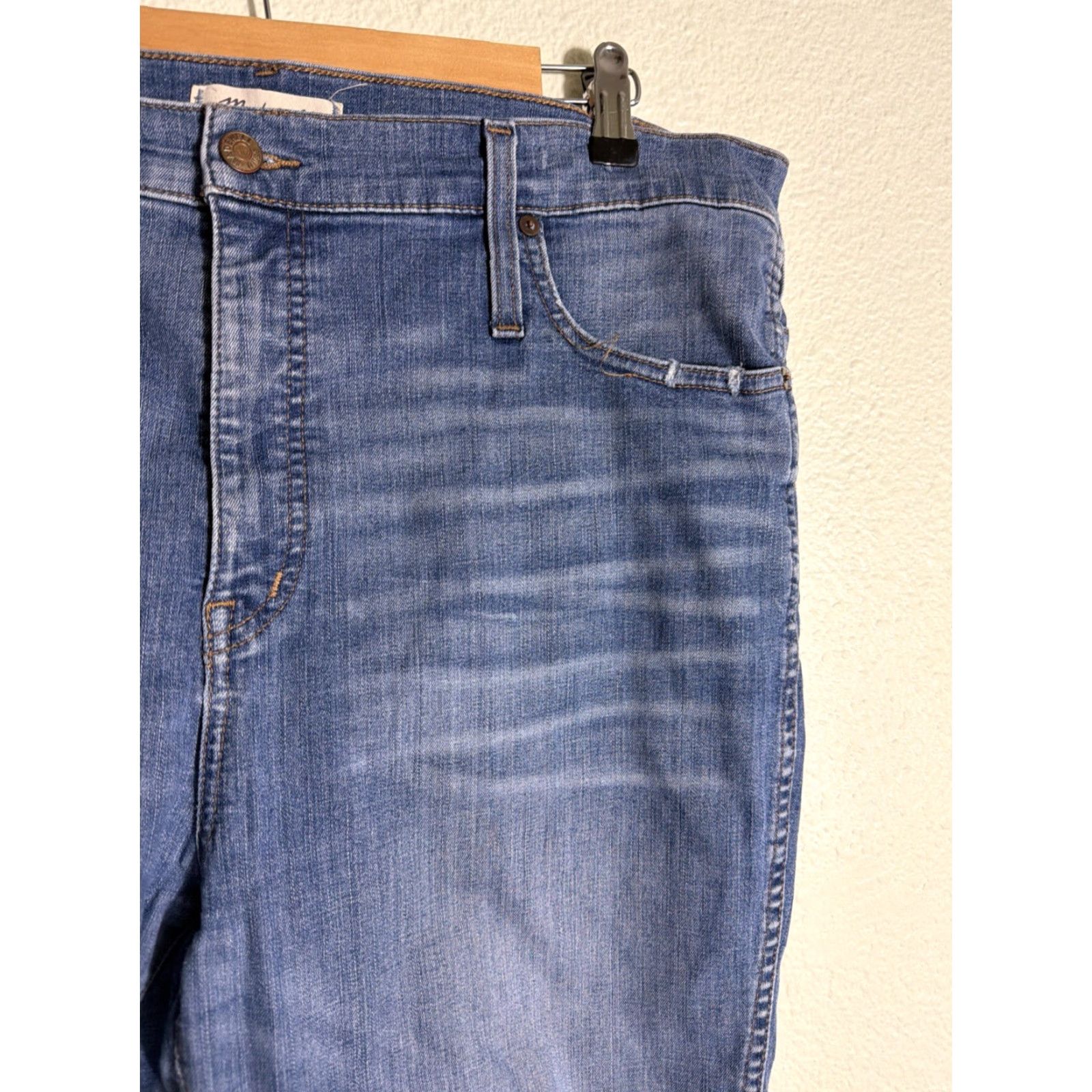 Madewell VINTAGE Madewell High Rise Skinny Jeans Distressed Raw Hem Blue 38W x 30L 34T Tall Womens Skinny Jeans Size 24" / US 00 / IT 34 - 5 Thumbnail