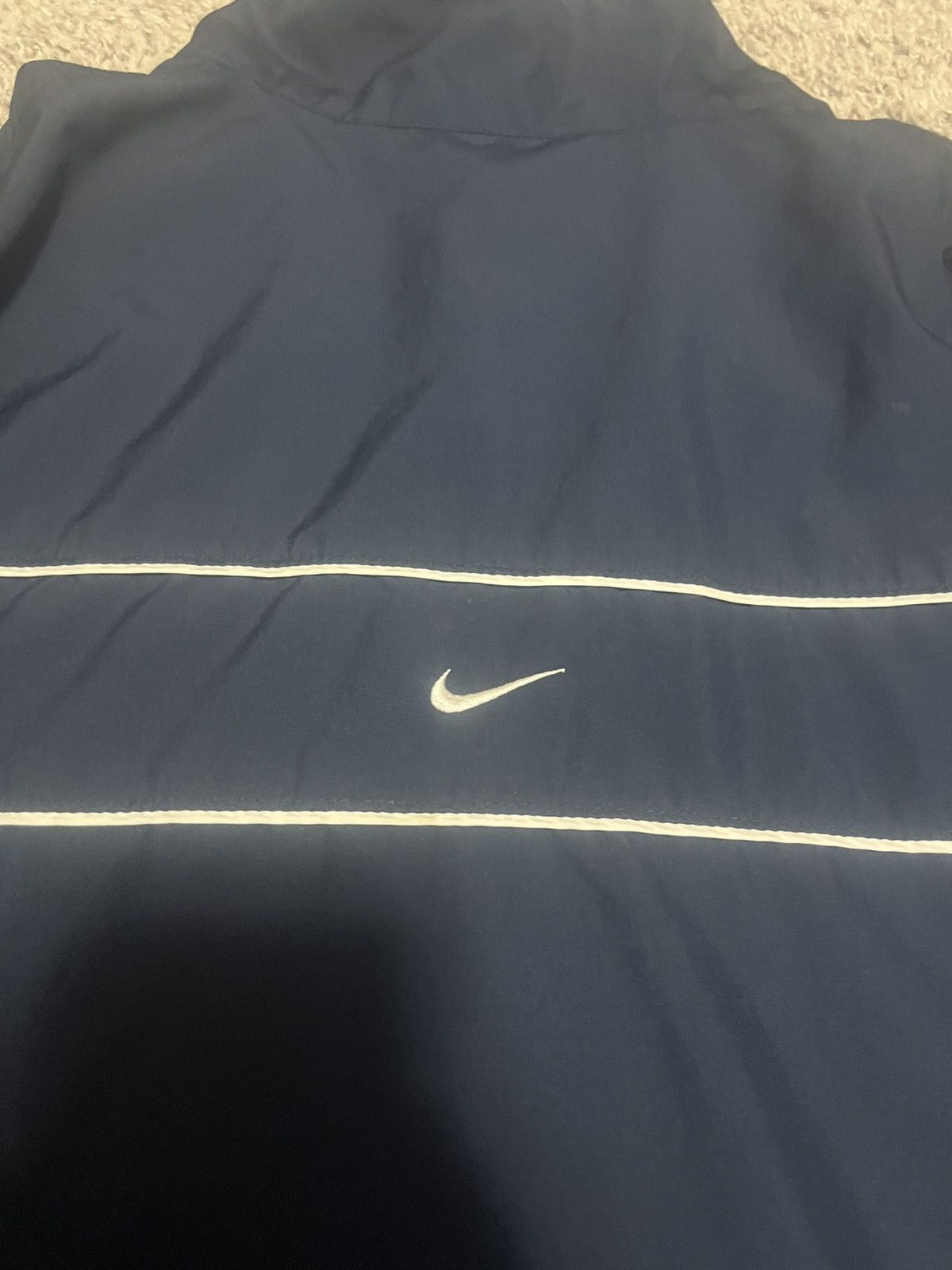 Nike × Vintage navy and white vintage grey tag nike jacket Size US XXL / EU 58 / 5 - 5 Thumbnail