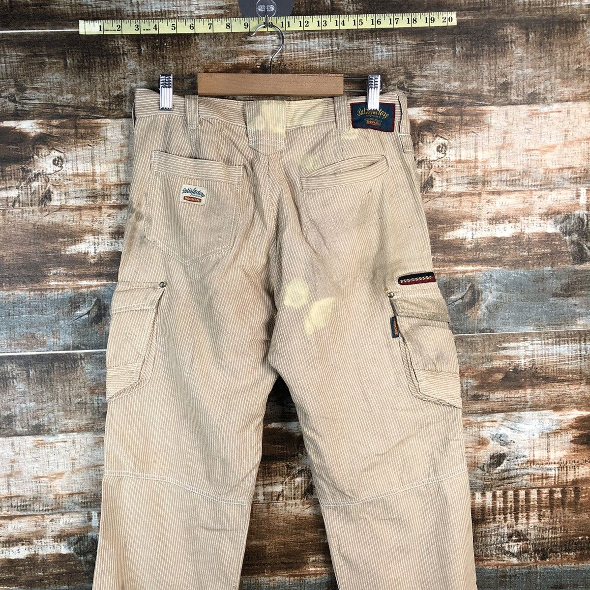 Japanese Brand DL Dogman stripe Brown Cargo Multipocket Pants #C629 Size US 29 - 16 Thumbnail