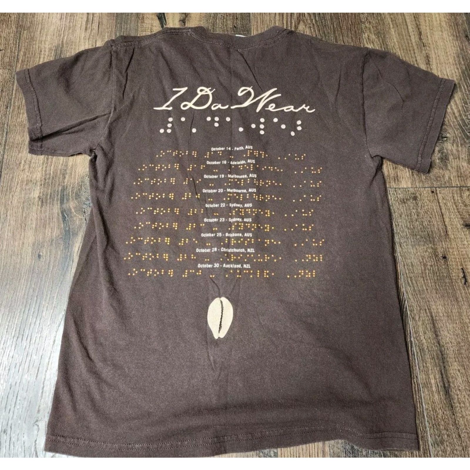 Gildan Stevie Wonder 1 Da Wear Tour Double Sided Distressed Music T Shirt Brown Small Size US S / EU 44-46 / 1 - 2 Thumbnail