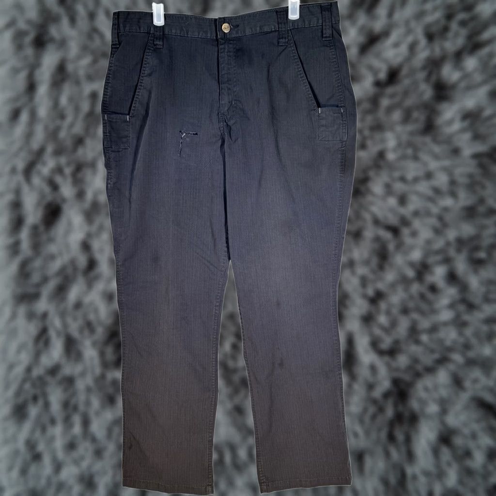 Carhartt Carhartt Pants Mens 34x29 Gray Ripstop Workwear Utility Zip Pocket Distressed Size US 34 / EU 50 - 1 Thumbnail