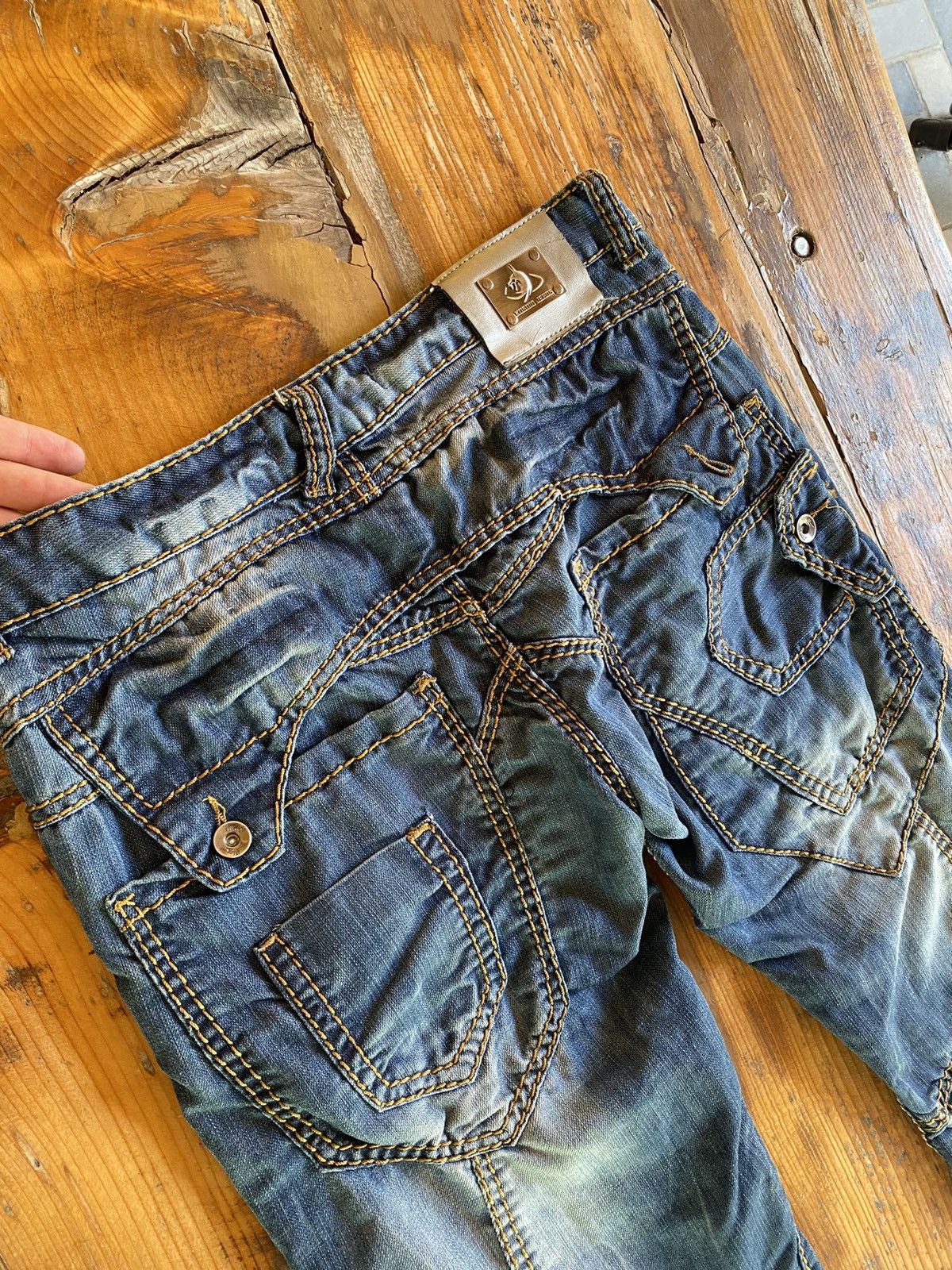 If Six Was Nine DISTRESSED JEANS Denim multi pocket y2k lgb style Size US 32 / EU 48 - 21 Thumbnail