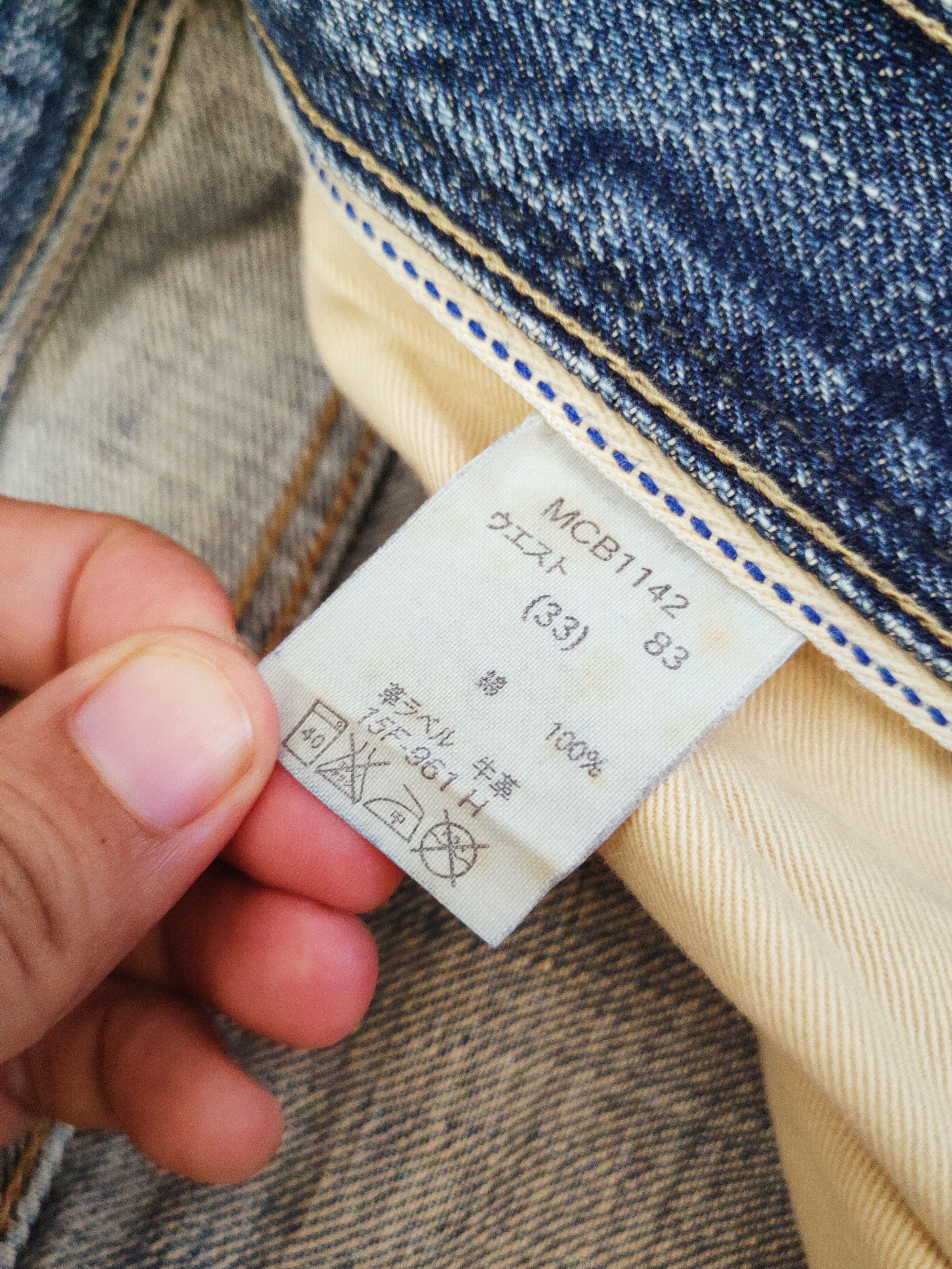 Japanese Brand Denim Craft Blue Distressed Ripped Jeans #W218 Size US 34 / EU 50 - 15 Thumbnail