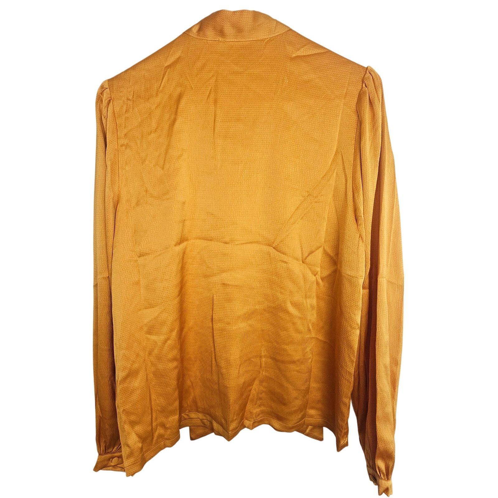 Modernica ModCloth Womens Button Front Blouse Size S Mustard Shiny Size S / US 4 / IT 40 - 9 Thumbnail