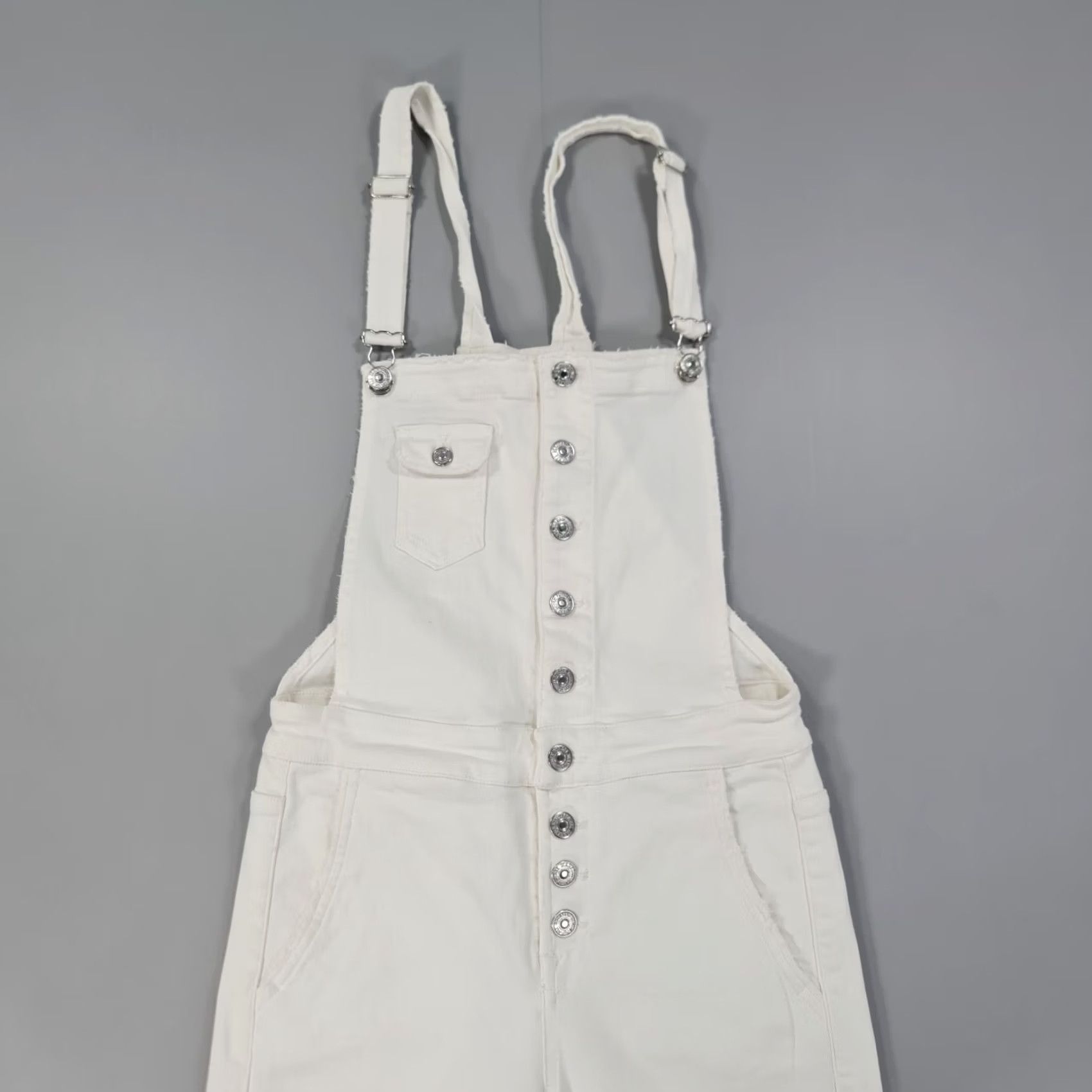 7 For All Mankind 7 For All Mankind Womens Dungarees White XS Sleeveless Overalls Size 26" / US 2 / IT 38 - 3 Thumbnail