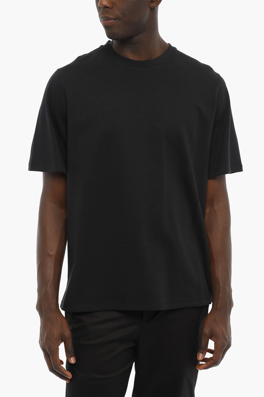 og1mm0424 Cotton Crewneck T-Shirt in Black