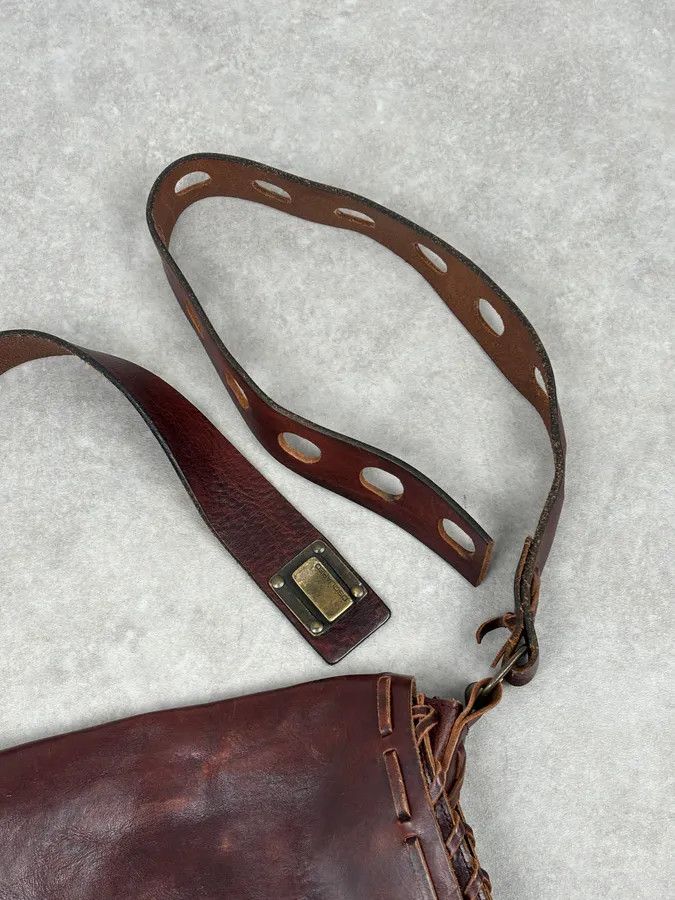 Dsquared2 2000s Dsquared2 Brown Leather Studded Crossbody Bag Size ONE SIZE - 11 Thumbnail
