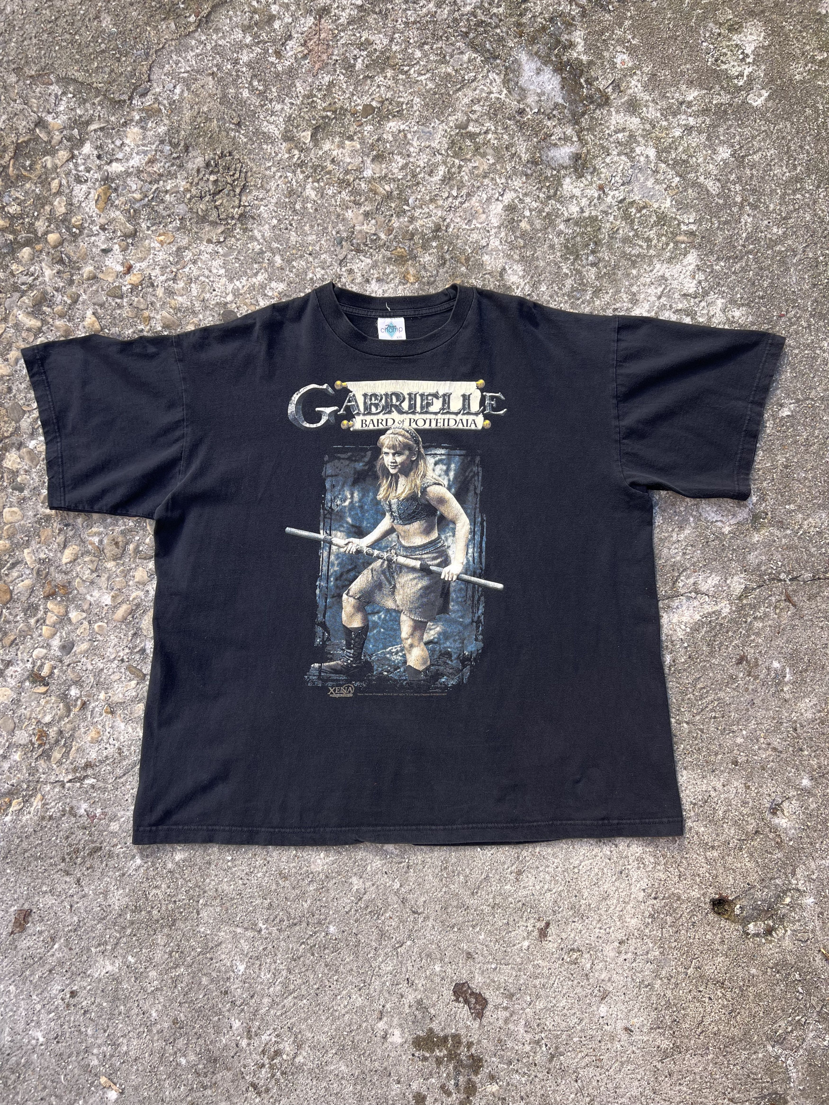 Vintage 97 Xena Princess Warrior Gabrielle Bard of Poteidaia T-Shirt Size US XXL / EU 58 / 5 - 1 Thumbnail