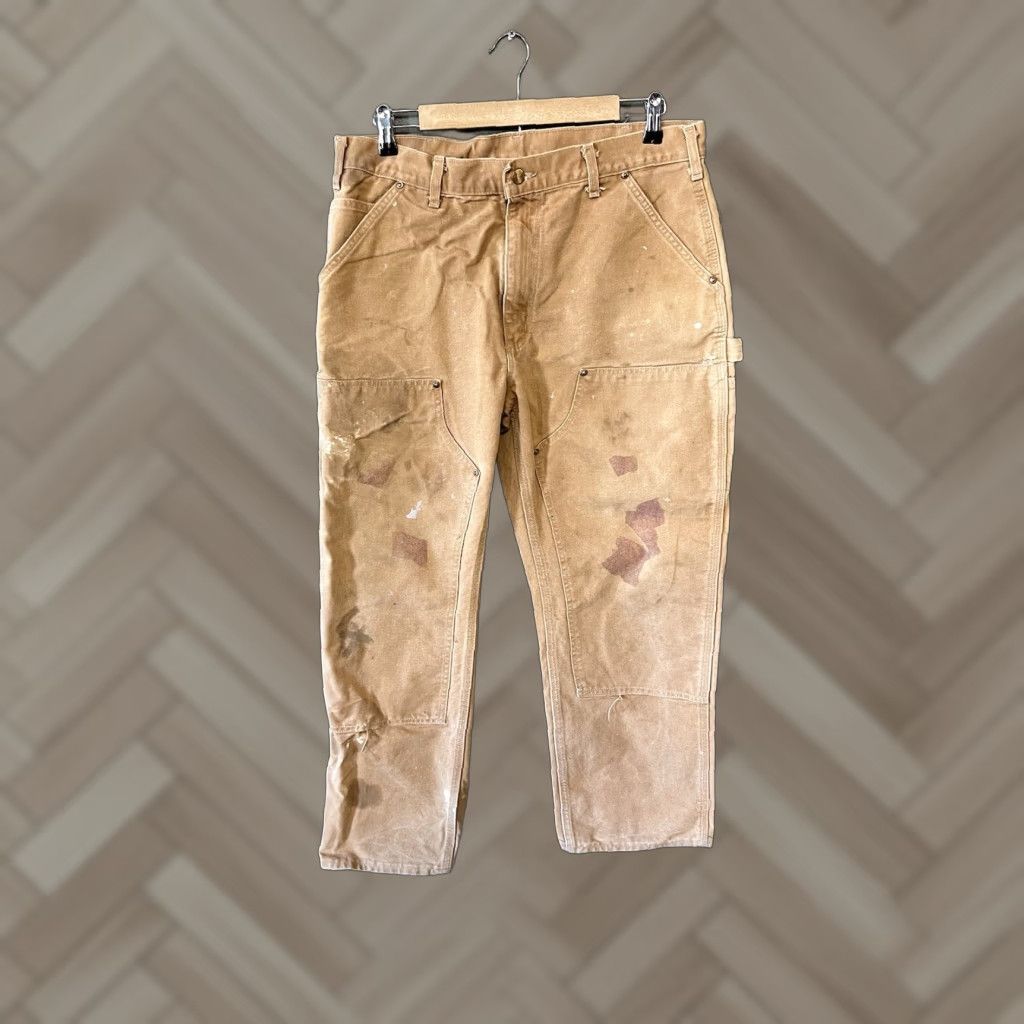 Carhartt Wip Vtg Carhartt B01 Double Front Knee Pants USA MADE Loose Fit Men’s Size 36 x 28 Size US 36 / EU 52 - 1 Thumbnail