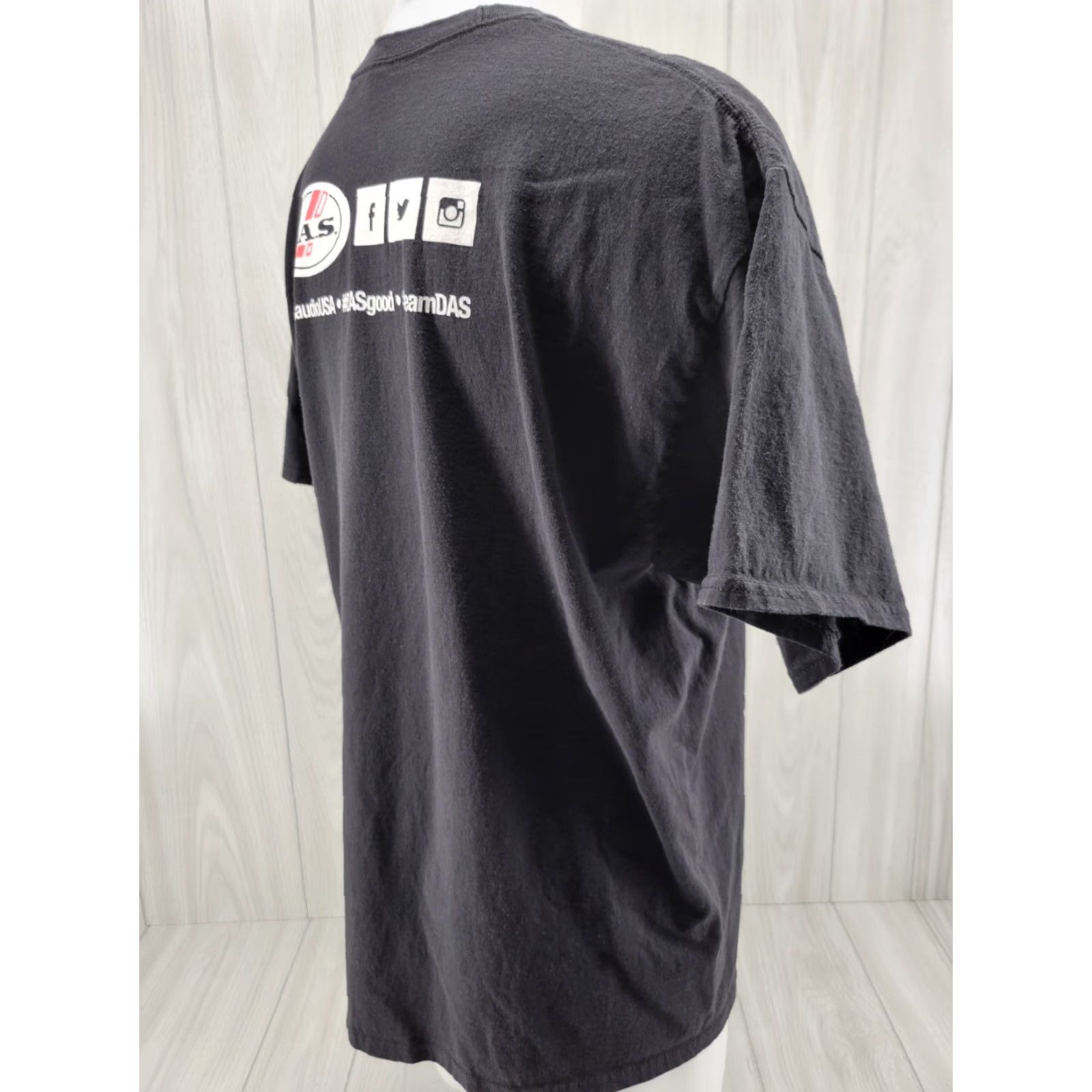 Vintage DAS Shirt Mens 2XL Black Audio Sound Hip Hop T-Shirt Crew Neck Short Sleeve Cotton Jersey Size US XXL / EU 58 / 5 - 7 Thumbnail