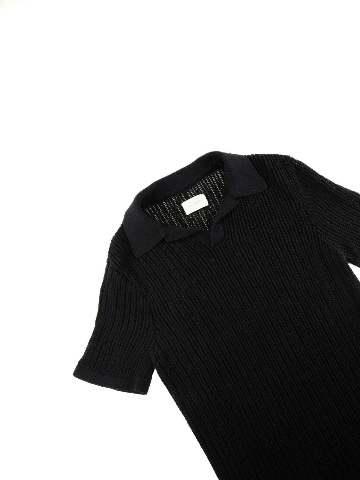 Aime Leon Dore Aime Leon Dore Mens Mesh Knit Black Polo Small Black Size US S / EU 44-46 / 1 - 4 Thumbnail