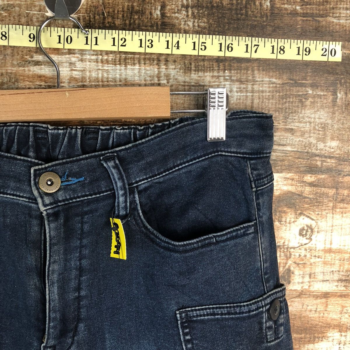 Japanese Brand Fieldcore Japanese utility tactical Blue Denim Pants #A2094 Size US 32 / EU 48 - 8 Thumbnail
