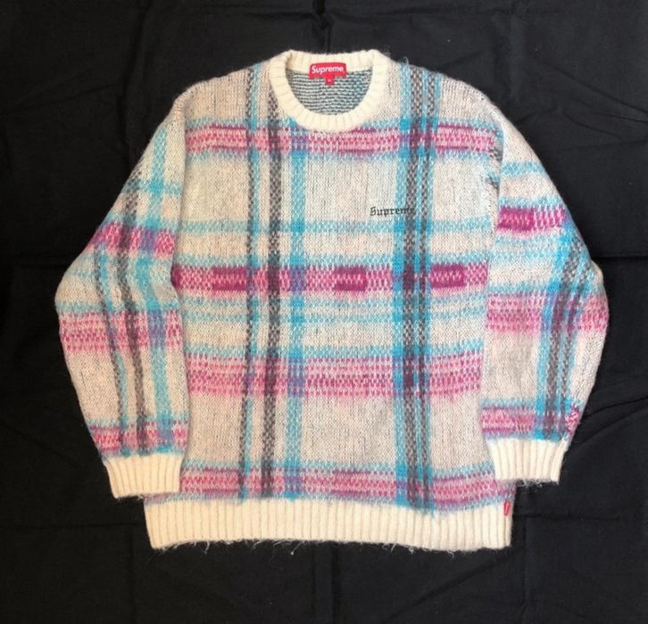 Supreme Supreme Sweater Brushed Plaid FW20 | Grailed