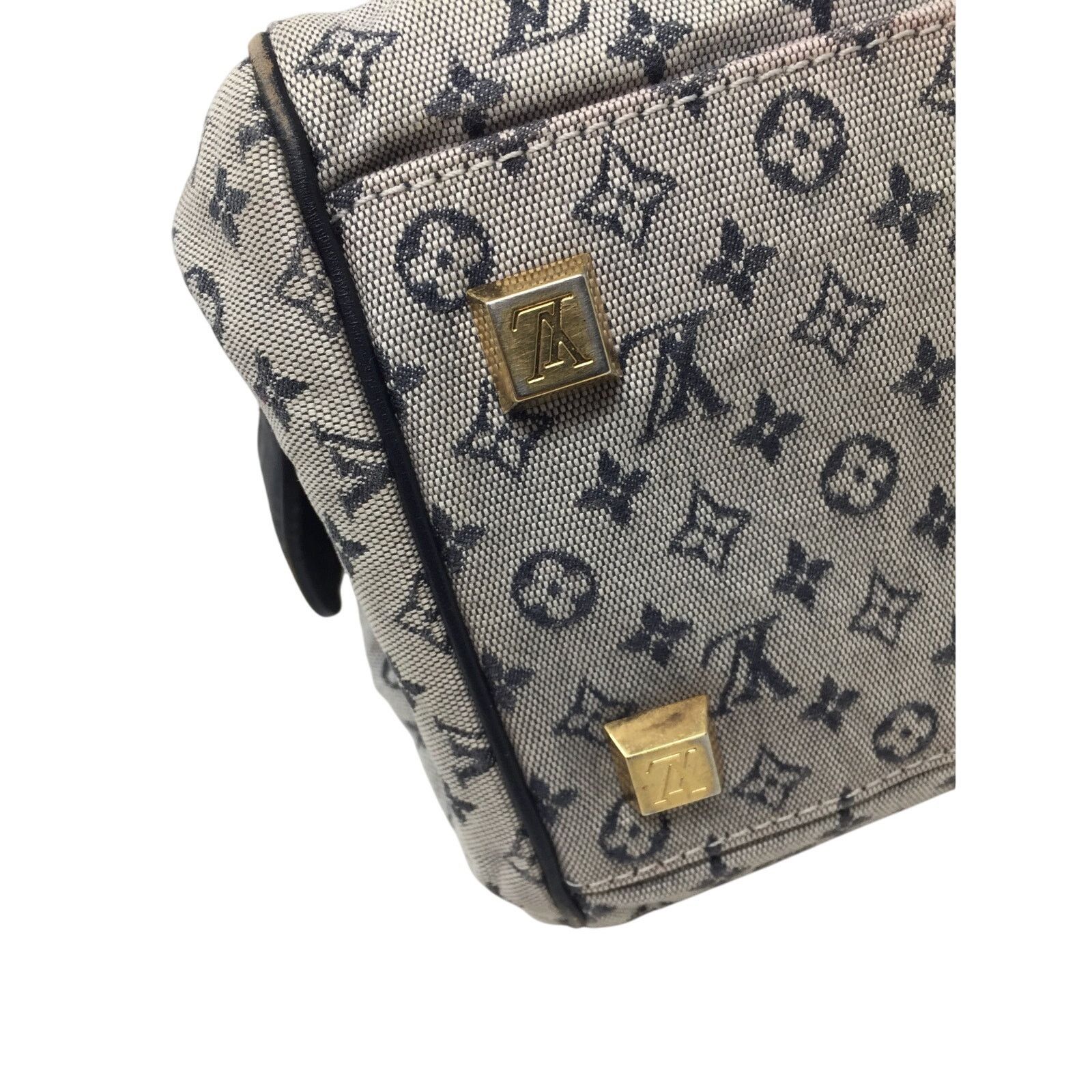 Louis Vuitton Louis‎ Vuitton Navy Monogram Mini Lin Josephine GM Satchel Size ONE SIZE - 7 Thumbnail
