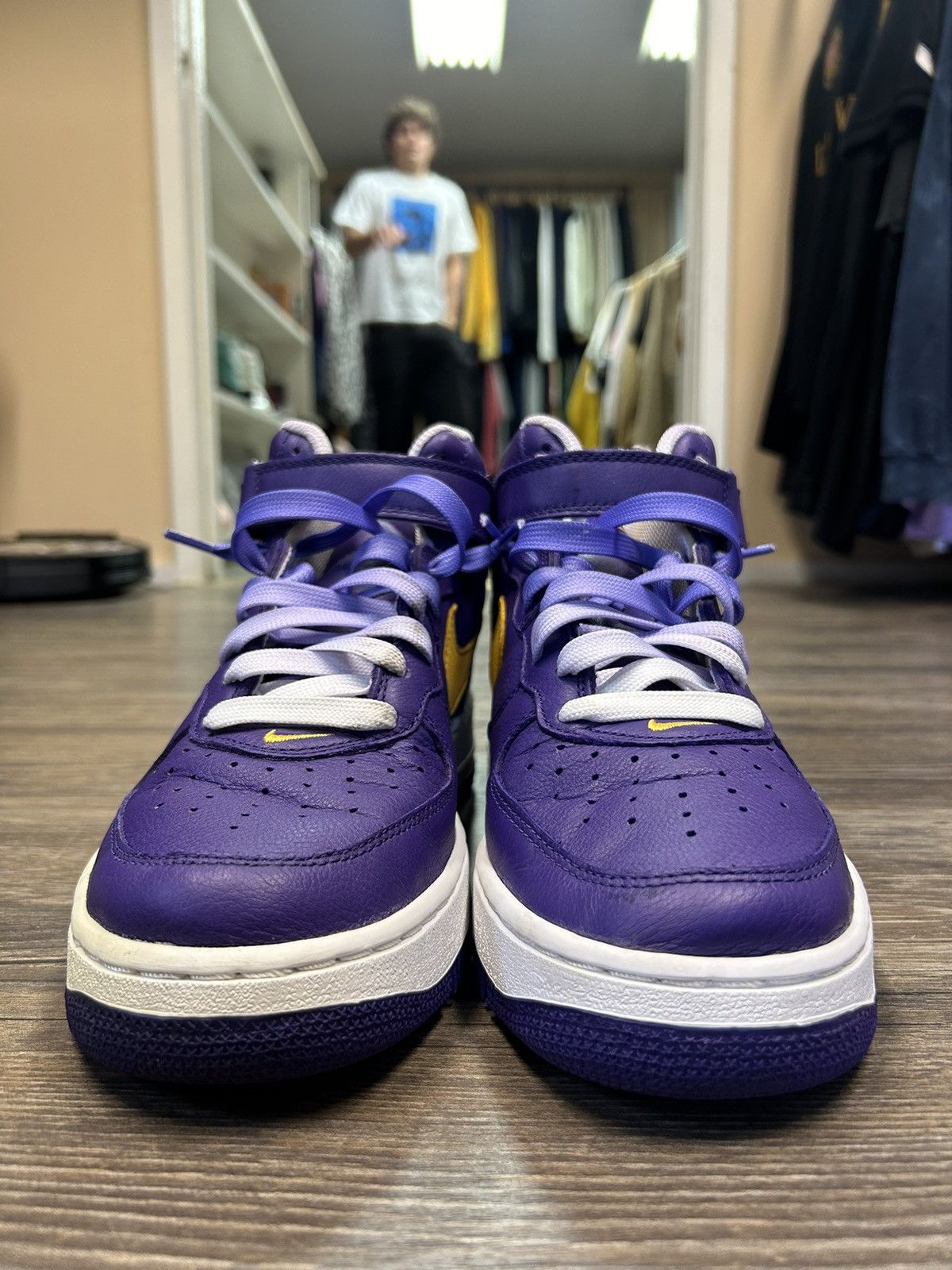 Nike Nike Air Force 1 Mid ‘07 “LA Lakers” Size US 8 / EU 41 - 4 Thumbnail