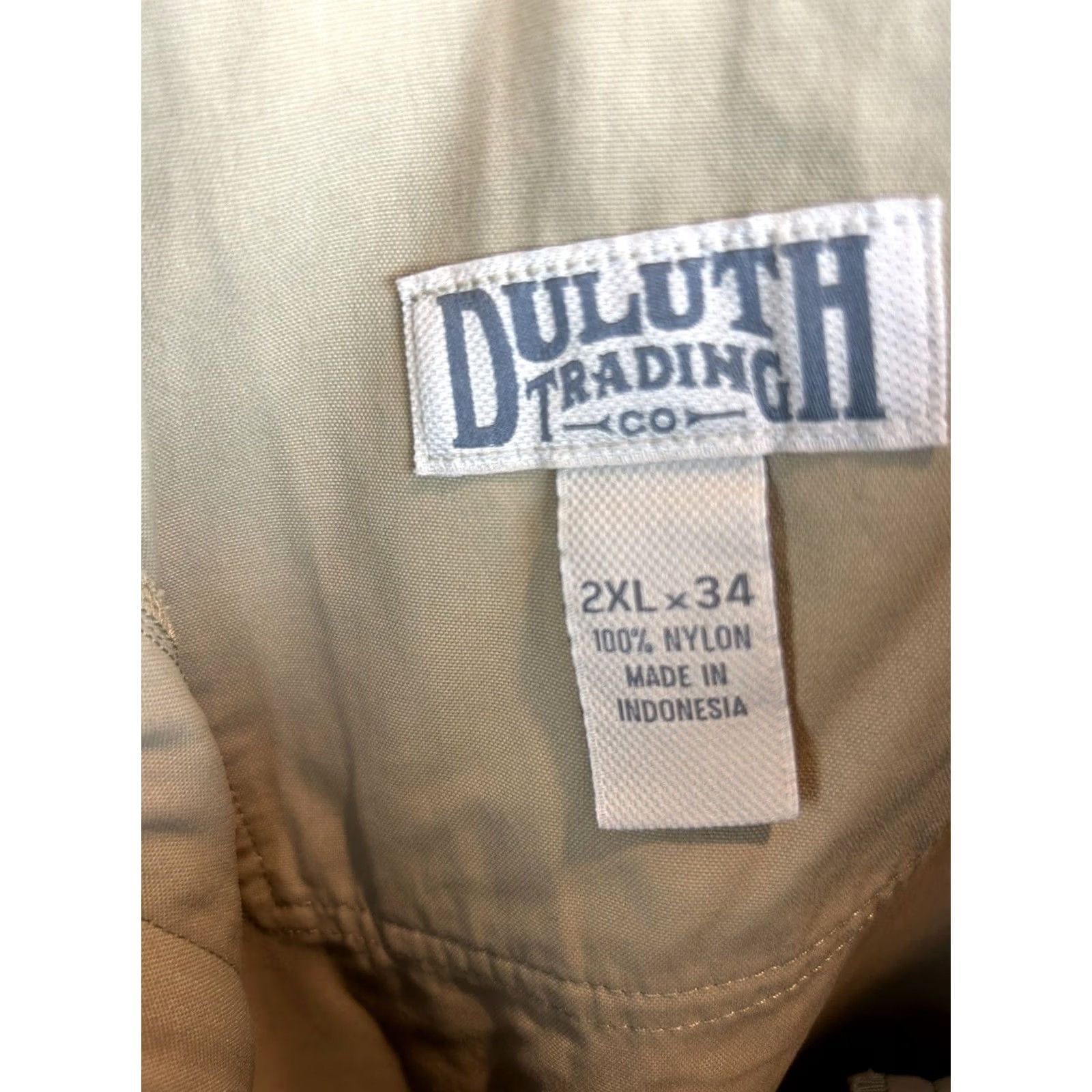 Vintage Duluth Trading Co. Pants Men 2XL Khaki Flat Front Cargo 7 Pockets 42x32 Beige Nylon Polyester Regular Straight User-? Size US 39 - 3 Thumbnail