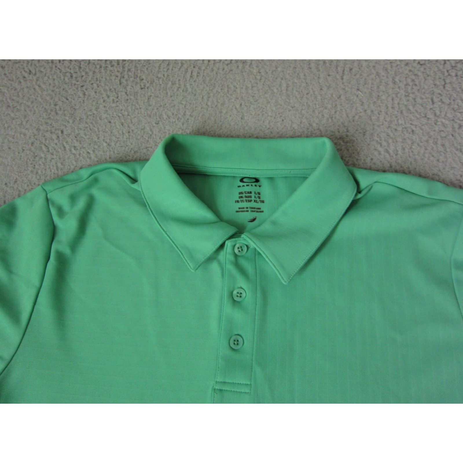 Oakley VINTAGE Oakley Polo Shirt Mens Green 90s Moisture Wicking Golf Shirt Adult Large Polo Shirt Green Mens Size US L / EU 52-54 / 3 - 2 Thumbnail