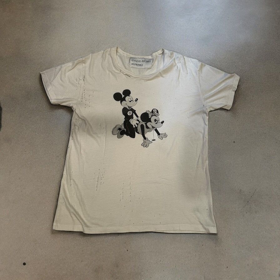 Pre-owned Enfants Riches Deprimes Mickey Mouse Nazi Tee In White