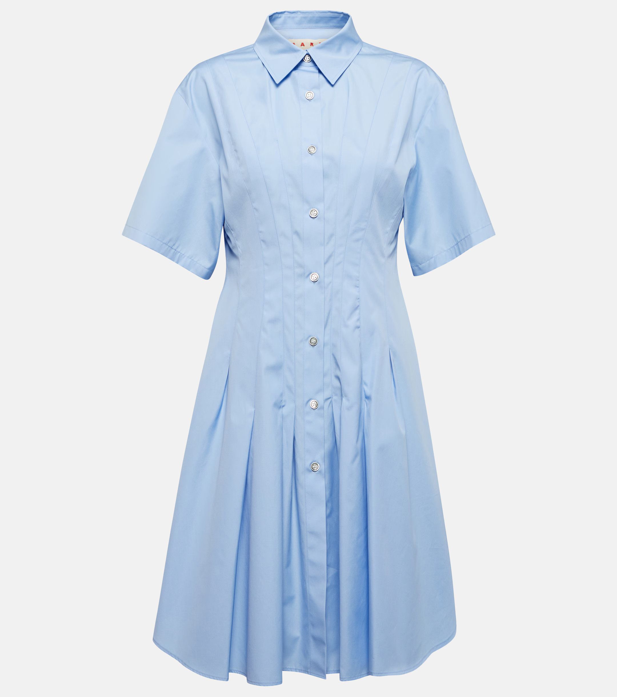 Marni o1w1db10125 Shirt Dress in Blue Size M / US 6-8 / IT 42-44 - 1 Thumbnail