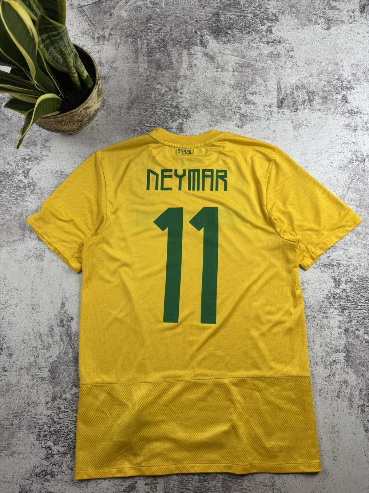 Nike Brasil 2011 2012 Brazil Neymar JR. National Soccer Football T Shirt Jersey Tee Size US S / EU 44-46 / 1 - 17 Thumbnail