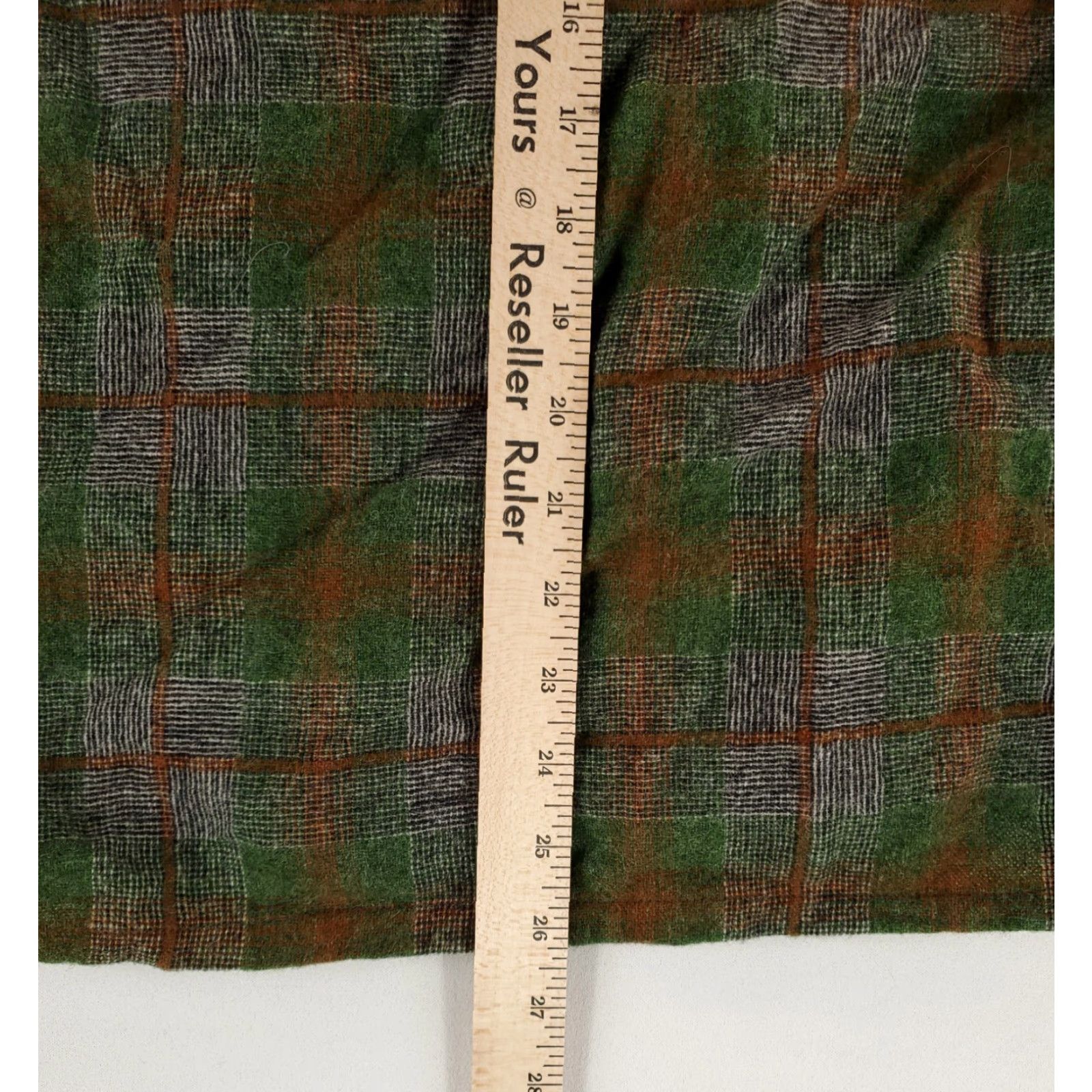 JCPenney VINTAGE Penneys Towncraft Shirt Mens M Wool Blend Flannel Plaid Button Up Green 60s Loop Size US M / EU 48-50 / 2 - 7 Thumbnail