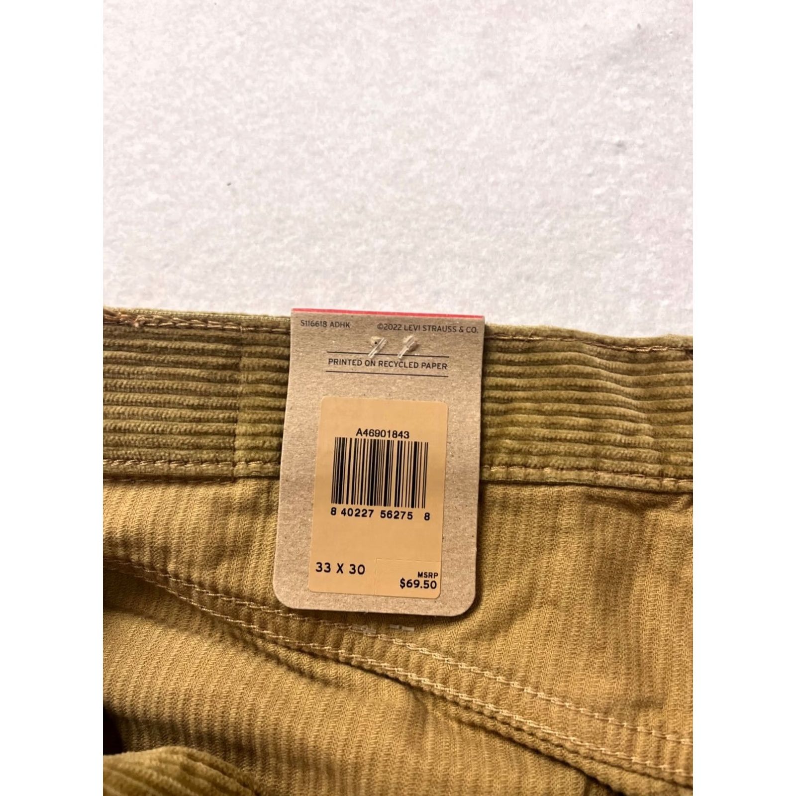 Levi's Levi's Corduroy Pants 33X30 Regular 5-Pocket Tan Brown Corduroy Levi's 500 Series Mens Pants Size US 33 - 5 Thumbnail