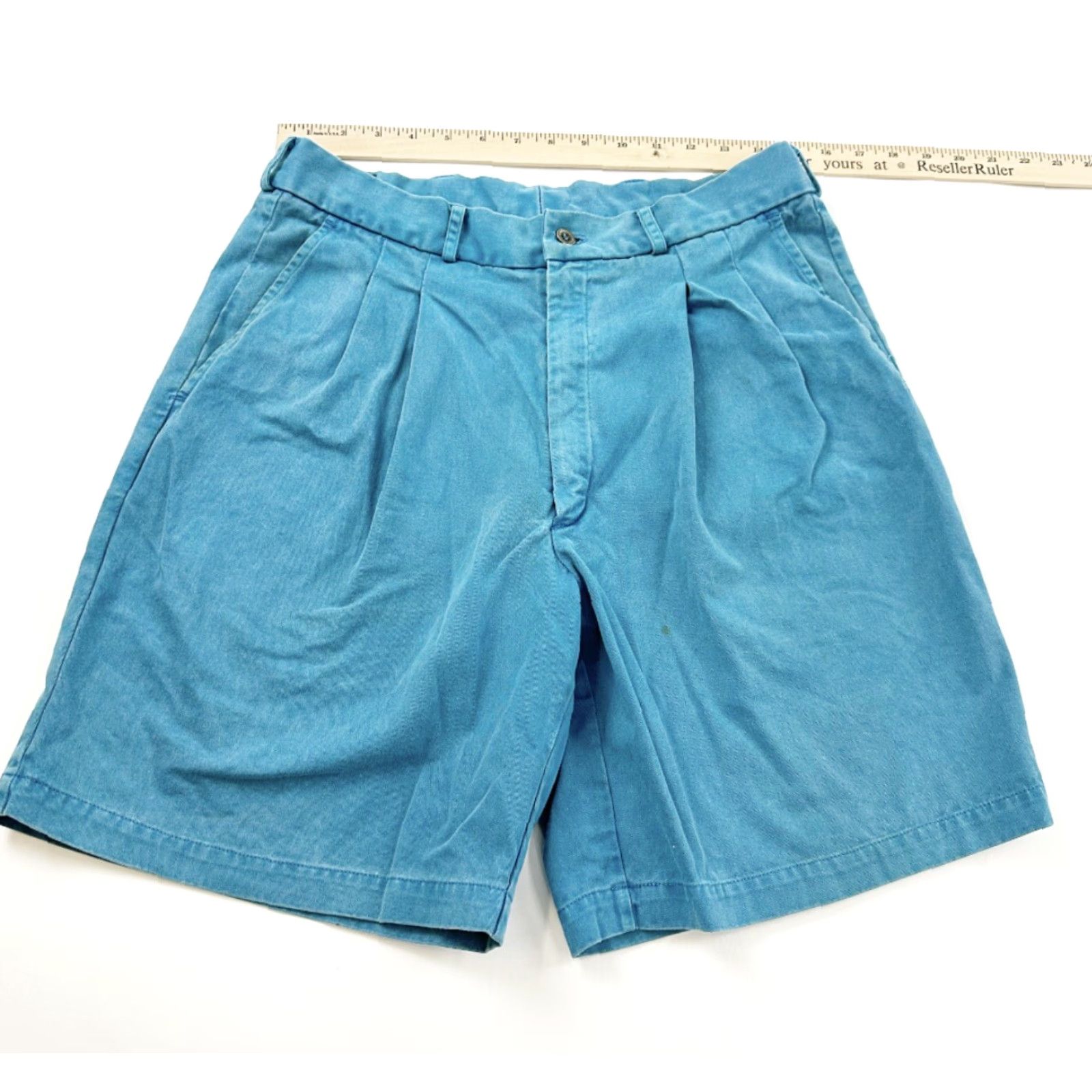 Vintage VINTAGE Lobo Pendleton Pleated Shorts Mens 32 Blue Bermuda Men 32 Blue Size US 32 / EU 48 - 2 Thumbnail