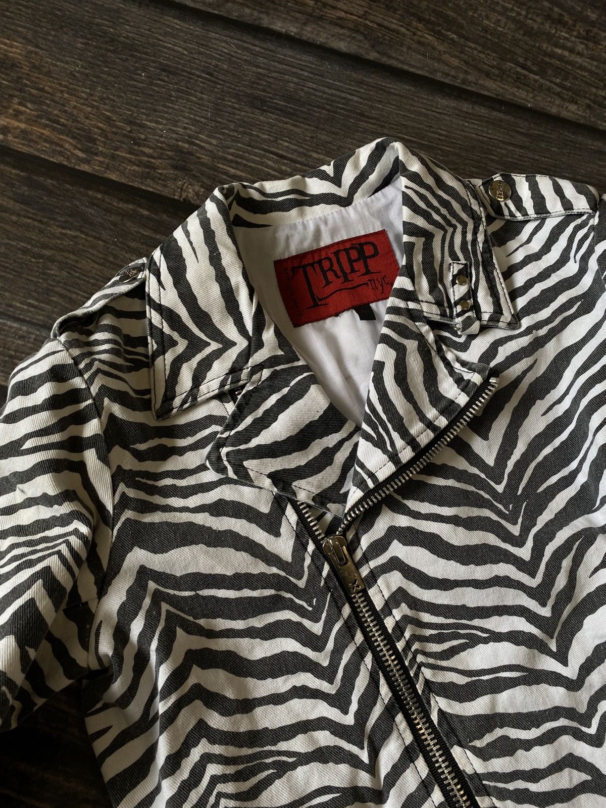 Tripp NYC TRIPP NYC avant garde denim jacket USA Size L / US 10 / IT 46 - 4 Thumbnail