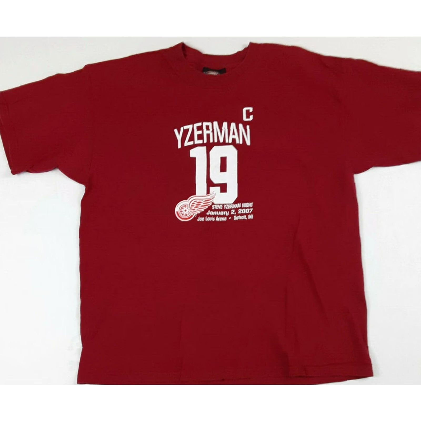 Vintage VINTAGE Detroit Red Wings Steve Yzerman Night at Joe Louis Arena T-Shirt XL Size US XL / EU 56 / 4 - 2 Thumbnail