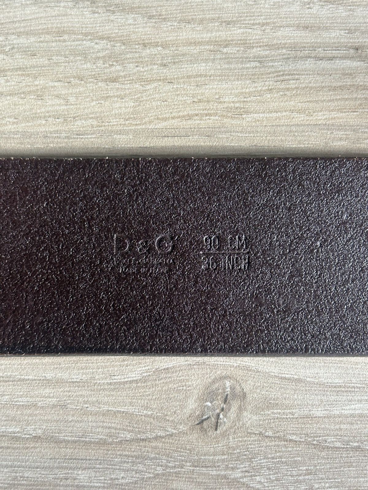 Dolce & Gabbana D&G Brown Leather Logo Buckle Belt, Size 90 Size 36 - 9 Thumbnail