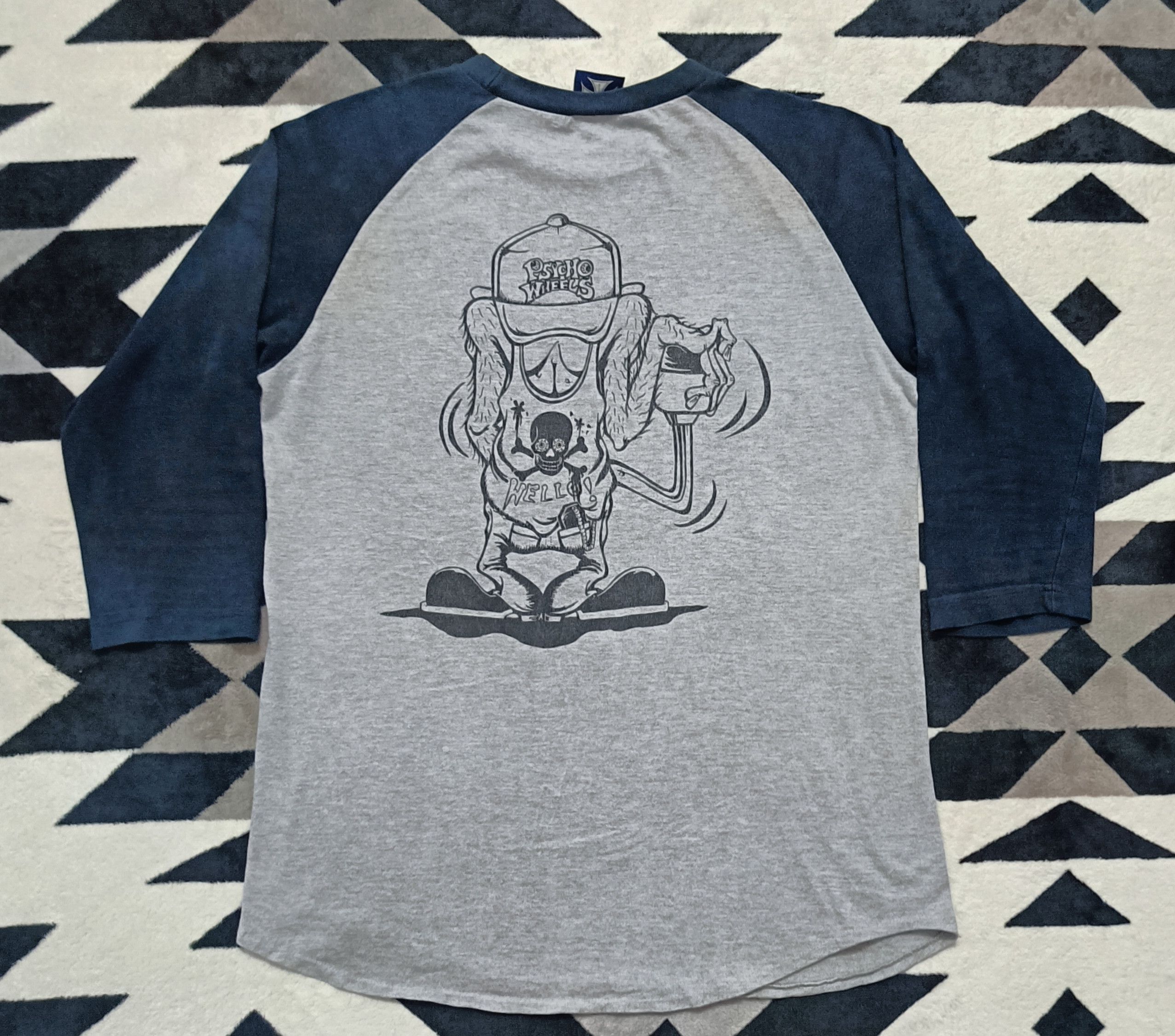 Japanese Brand 🔥🔥Rare Rod Kustom Motorcycle Psycho Wheels Long Sleeve Tee Size US L / EU 52-54 / 3 - 4 Thumbnail