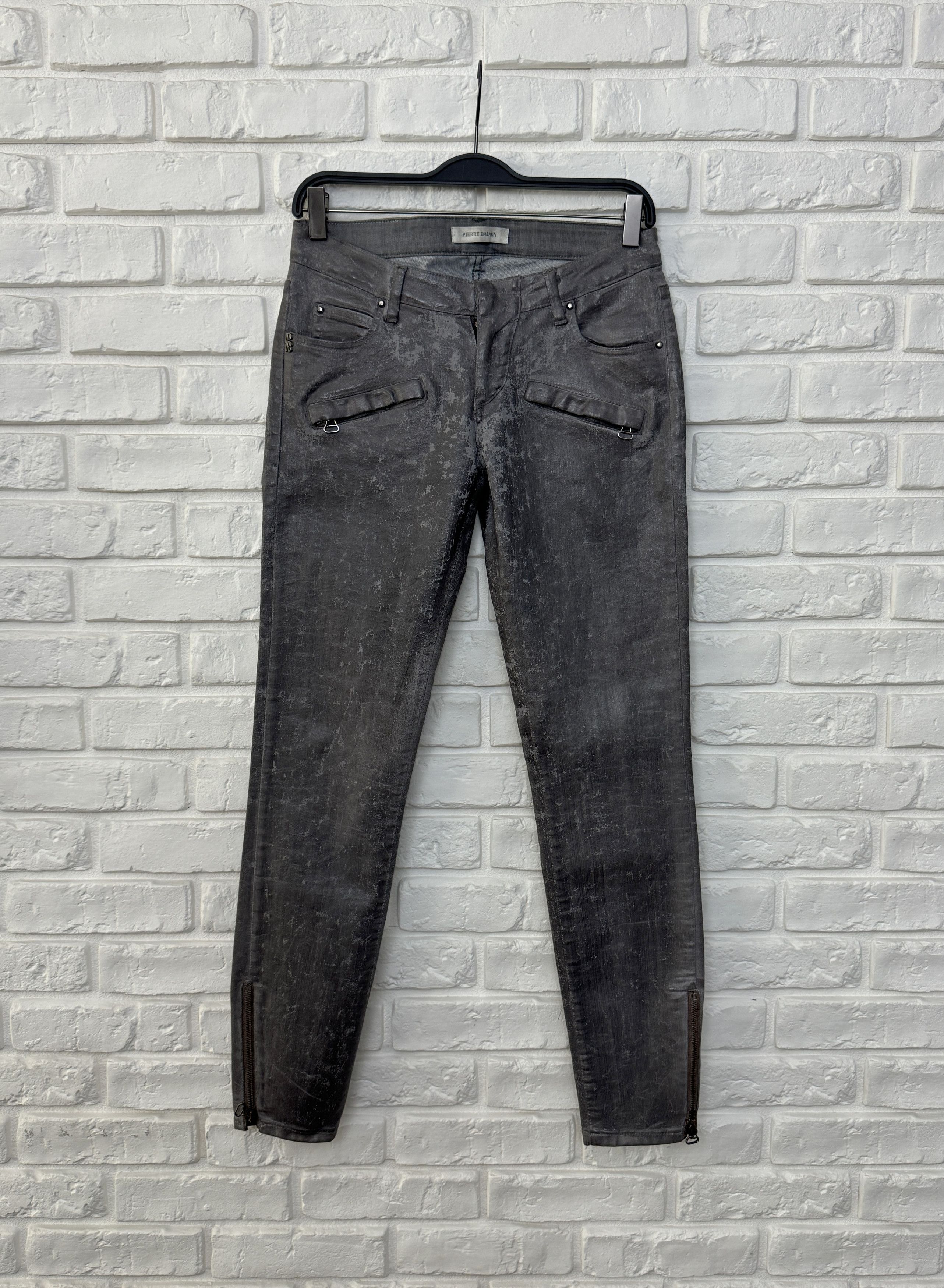 Pierre Balmain Pierre Balmain Coated Denim Pants Jeans Gray Size 28/42 Size 28" / US 6 / IT 42 - 1 Preview