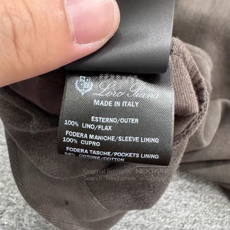 Loro Piana Loro Piana Thick dark teak-colored linen jacket Size US M / EU 48-50 / 2 - 5 Thumbnail