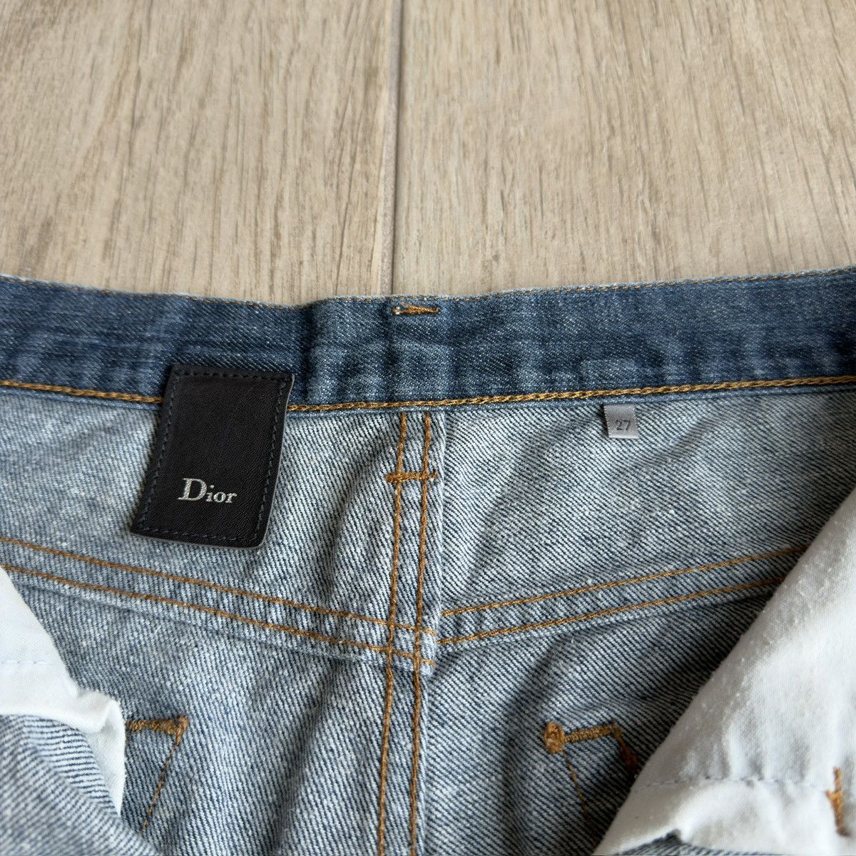 Dior Homme SS06 Hedi Slimane Blue Washed Slim Denim Jeans Size US 27 - 8 Thumbnail