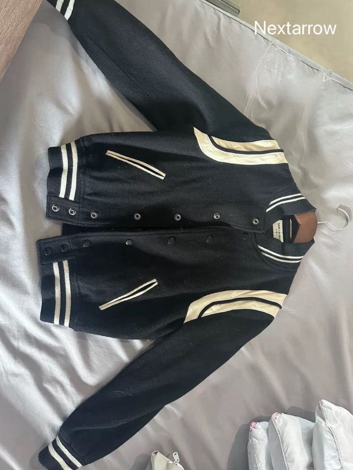 Saint Laurent Paris × Yves Saint Laurent Saint Laurent Teddy baseball jacket2410-Nextarrow Size XS / US 0-2 / IT 36-38 - 1 Thumbnail