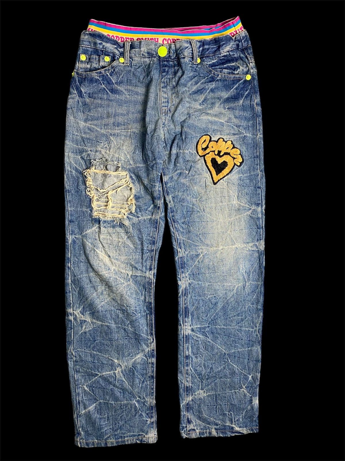 Hysteric Glamour × If Six Was Nine JAPANESE BRAND DISTRESED COPPER SMITH DOUBLE WAIST JEANS Size US 34 / EU 50 - 3 Thumbnail