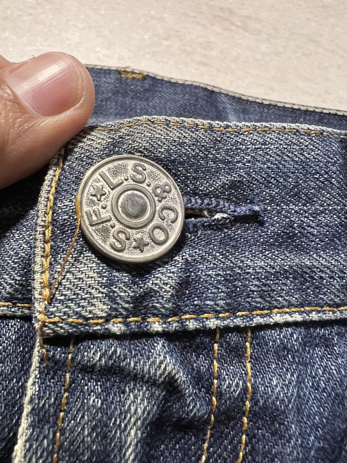 Levi's × Levi's Vintage Clothing 💥Baggy💥Vintage 90’s -00’ Levis 503 Mud Wash Distress Jeans Size US 35 - 10 Thumbnail