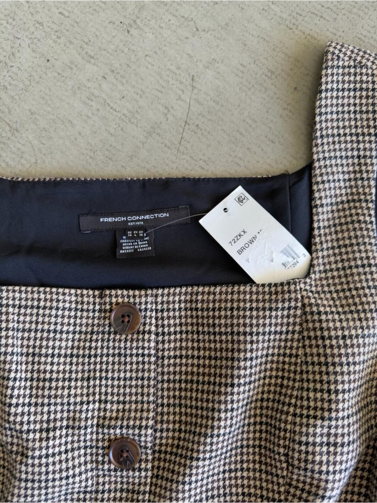 French Connection French Connection / Houndstooth Vest Top / tan brown Size L / US 10 / IT 46 - 5 Thumbnail