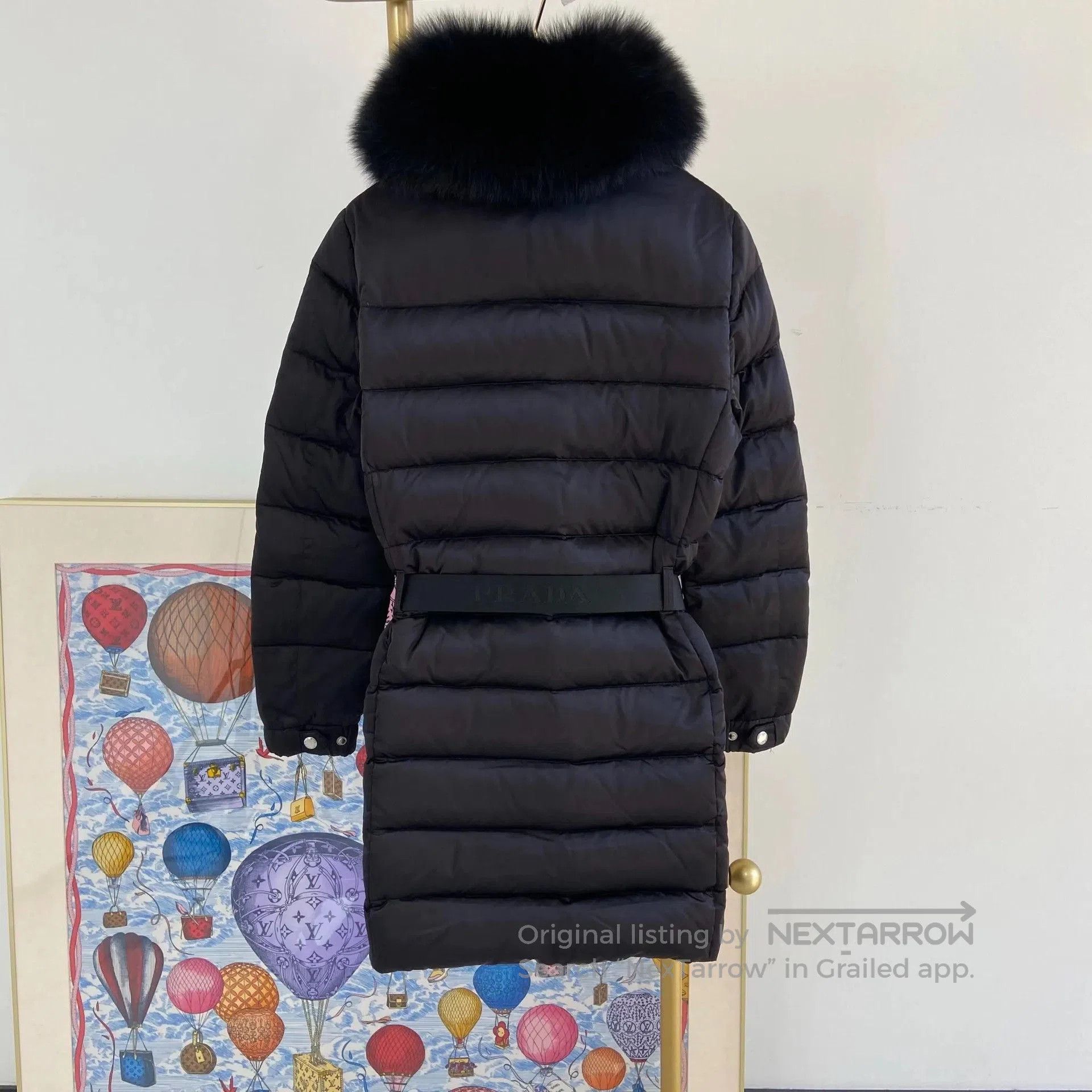 Prada Prada Black Fur Collar Down Jacket. Size S / US 4 / IT 40 - 3 Thumbnail